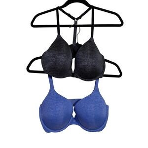 Victoria's Secret 34DD Lot of 2 Racerback and‎ Padded Perfect Coverage Underwire